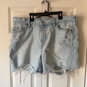 Old Navy Light Blue Distressed Denim Cutoff Shorts